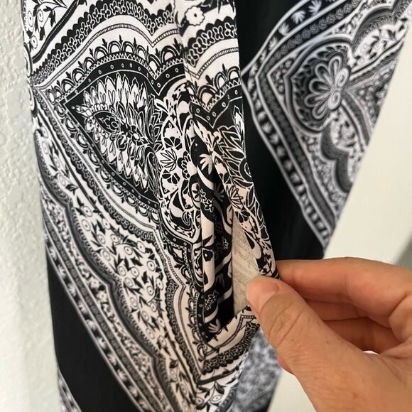 Soma XS black and White Patterned Maxi Dress ORIGIN SCARF BLACK quiet luxury - Picture 3 of 5